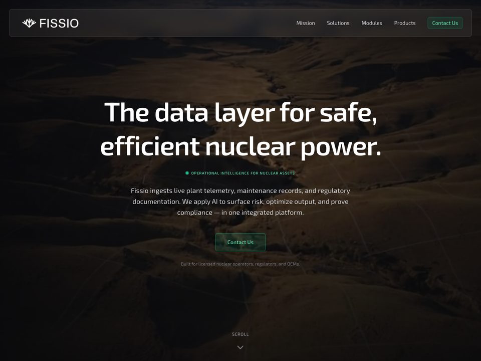 Fissio: the live site, as of 2026-10-01